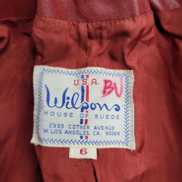 Sale Wilson House Of Suede Vintage True Leather Jacket USA Single Breasted Retro - Picture 4 of 14